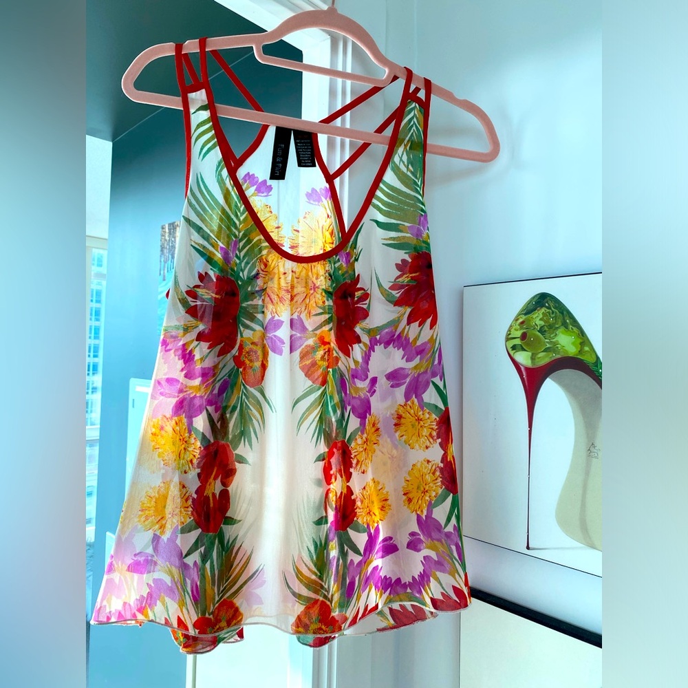 Sheer Floral Tank